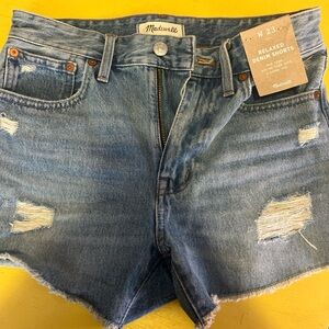 Madewell Blue Jean Shorts Distressed Casual Style